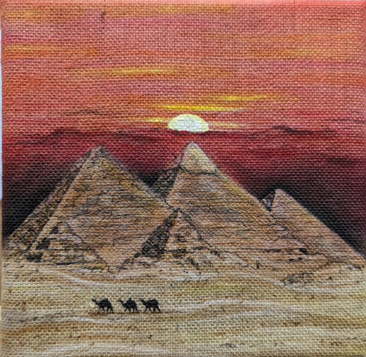 Egypt Trio - Pharaoh Akhenaten, All Seeing Eye, Giza Pyramids